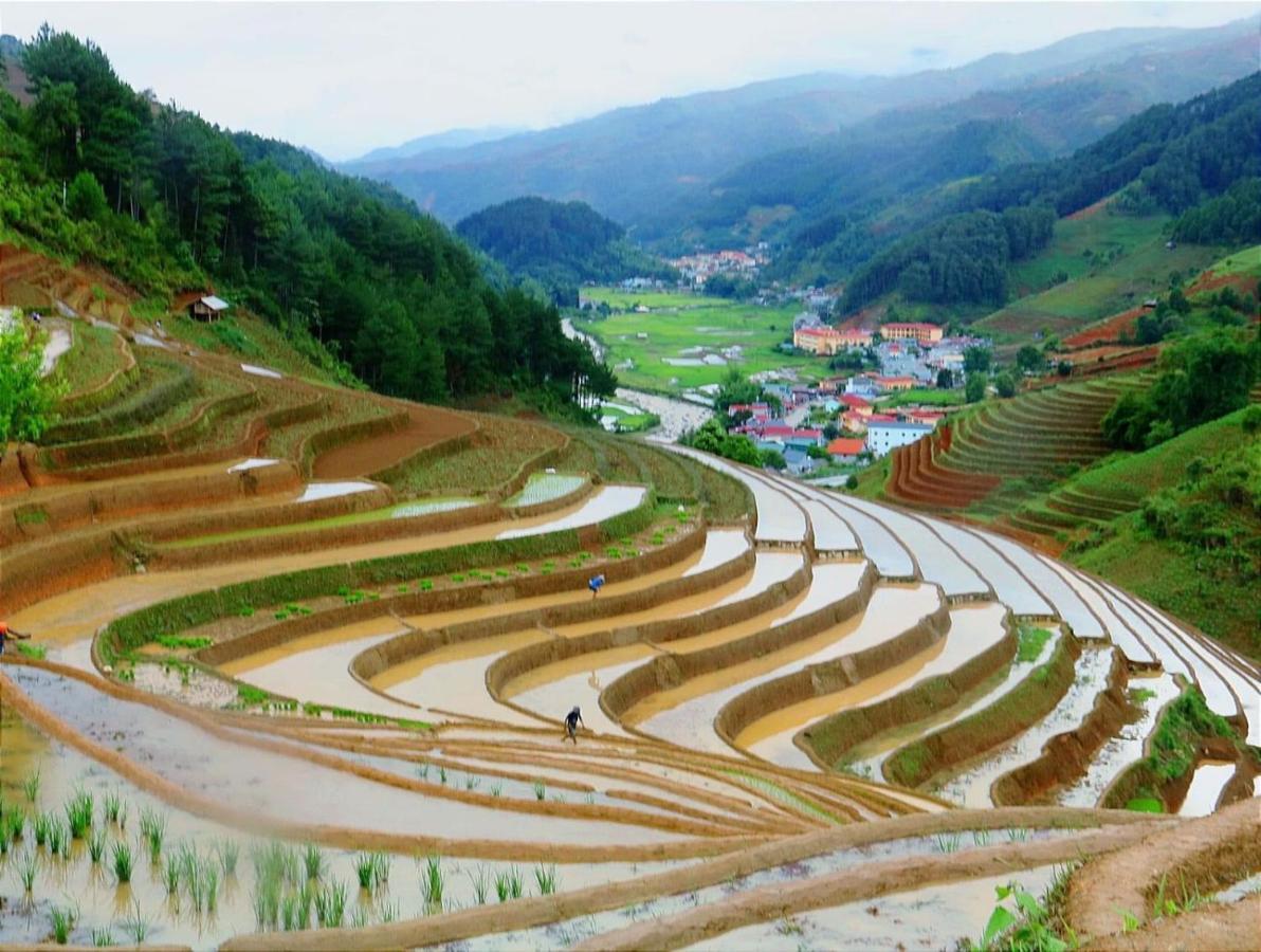 Mu Cang Chai Dong Suoi H'Mong Homestay & Bungalow - Trek & Vegetarian Food מראה חיצוני תמונה