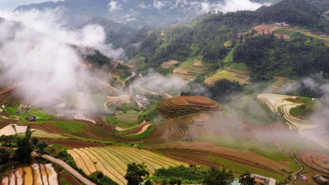 Mu Cang Chai Dong Suoi H'Mong Homestay & Bungalow - Trek & Vegetarian Food מראה חיצוני תמונה
