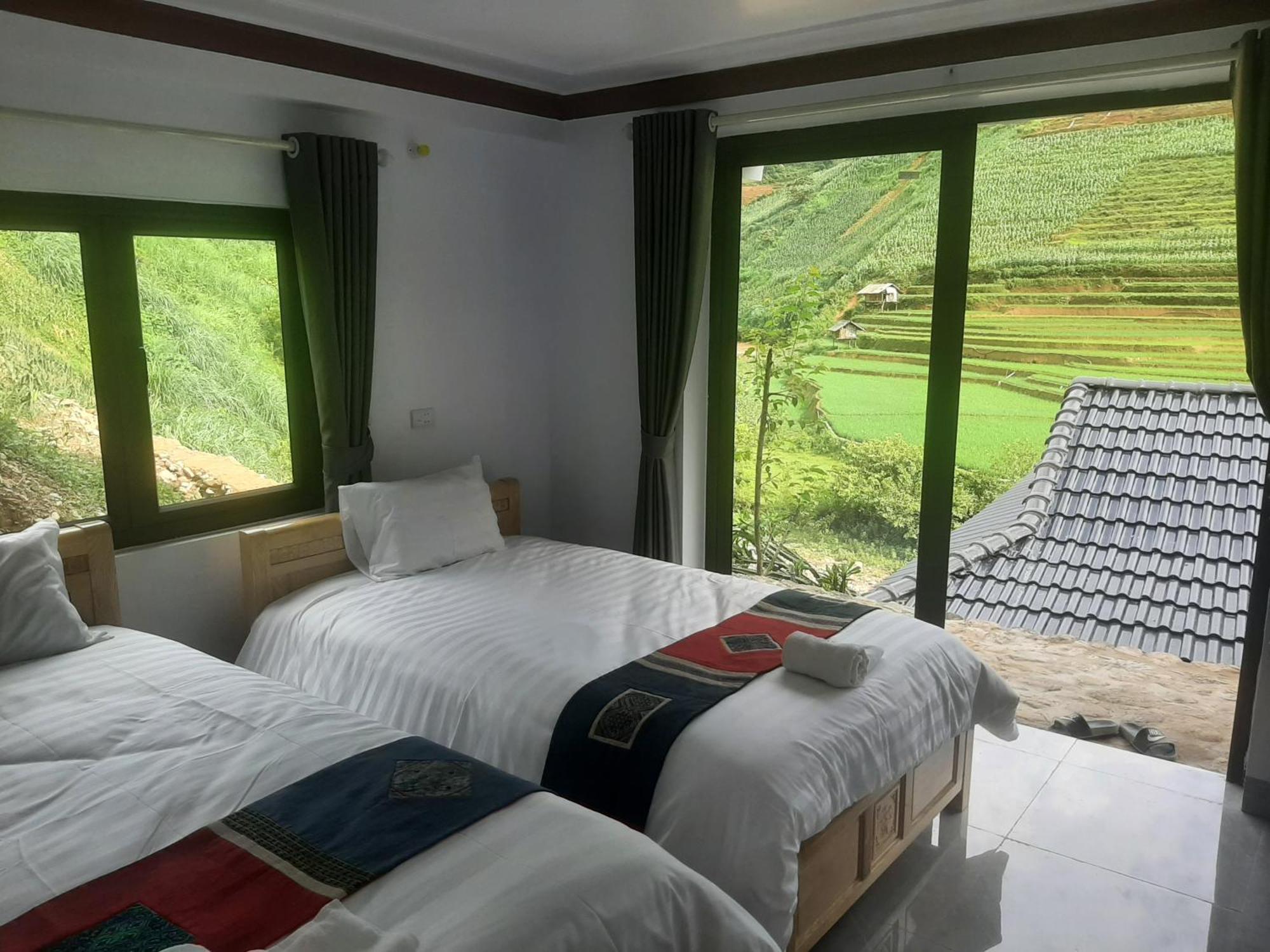 Mu Cang Chai Dong Suoi H'Mong Homestay & Bungalow - Trek & Vegetarian Food מראה חיצוני תמונה